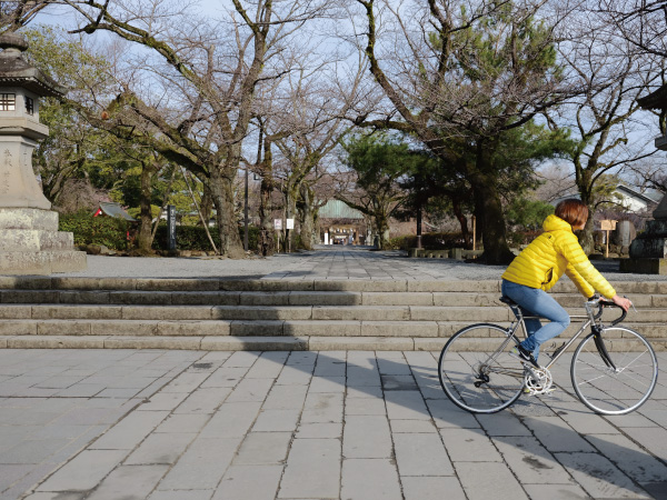 三嶋大社だって、自転車で気軽にアクセス。